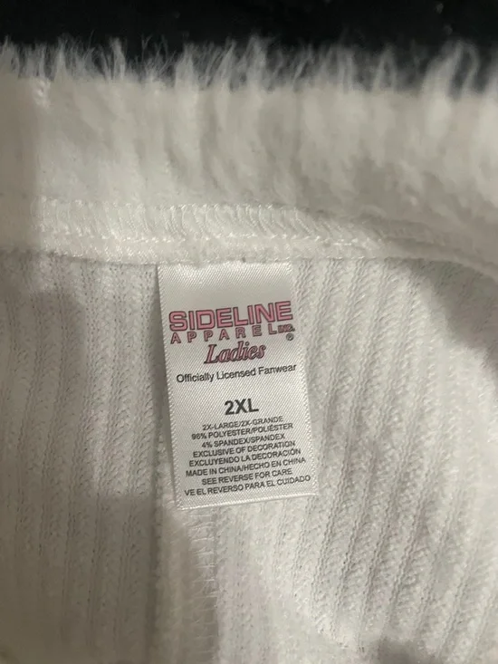 Ohio State Women's White Fuzzy Crewneck Sweater with Embroidered Logo - Picture 5 of 5